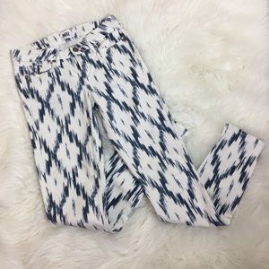 Paige Verdugo Ultra Skinny Blue Ikat Pattern 25